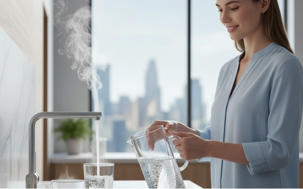 En İyi İçme Suyu Çözümü Ozonlu Reverse Osmosis İçme Suyu Cihazı Sıcak-Soğuk